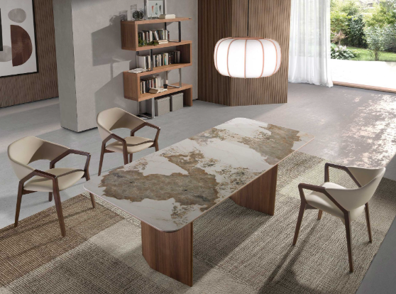 Silla de comedor moderna con reposabrazos