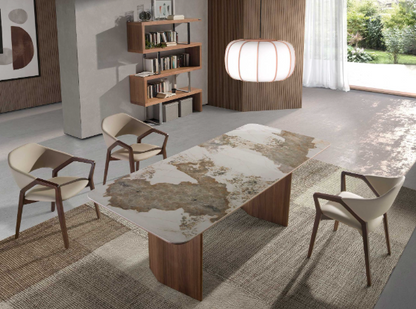 Silla de comedor moderna con reposabrazos