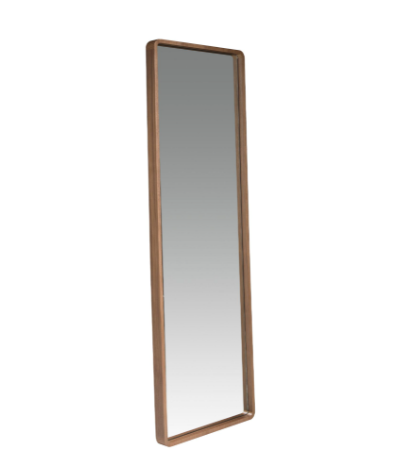 Espejo de pared rectangular en nogal natural