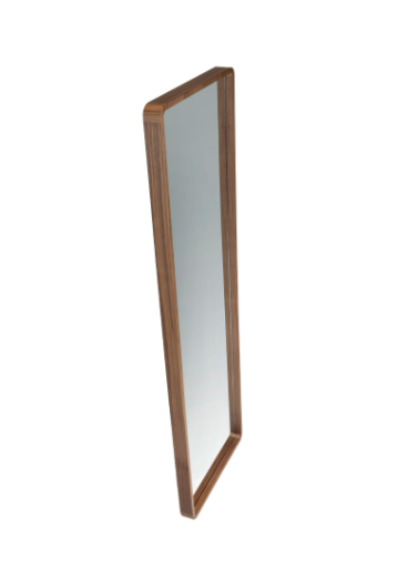 Espejo de pared rectangular en nogal natural